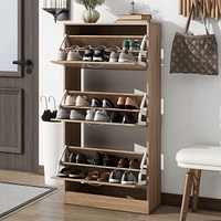 Streamdale Furniture 3-Drawer Shoe Storage Cabinet, 3-Tier Wood Shoe Rack Storage Organizer For Entryway