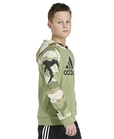 adidas Big Boys Camo Colorblocked Pullover Hoodie