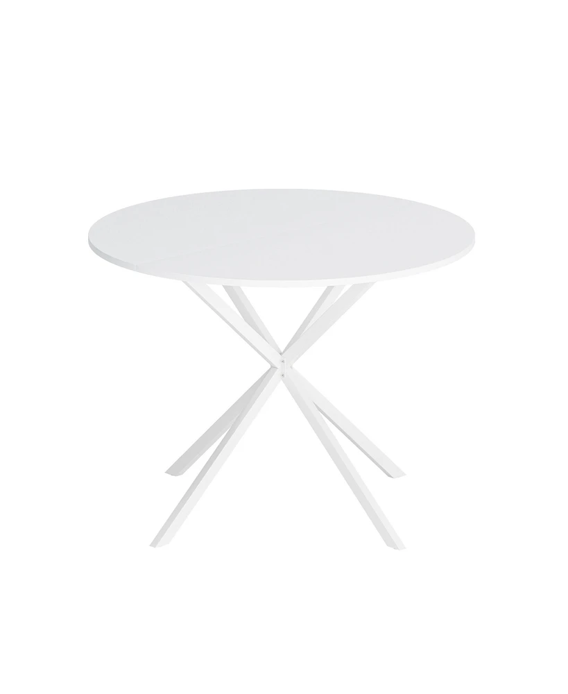 Simplie Fun 42.13" Modern Cross Leg Round Dining Table