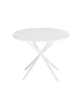 Simplie Fun 42.13" Modern Cross Leg Round Dining Table