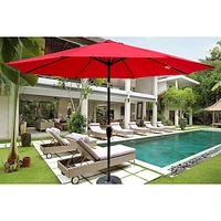 Streamdale Furniture 10FT Outdoor Patio Umbrella, Red, Tilt, Crank