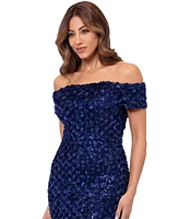 Xscape Petite Sequin Off-The-Shoulder Mermaid Dress