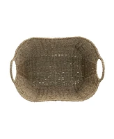 Household Essentials Natural Seagrass Basket with Handles