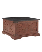 Streamdale Furniture Rustic Oak Coffee Table with Hidden Storage