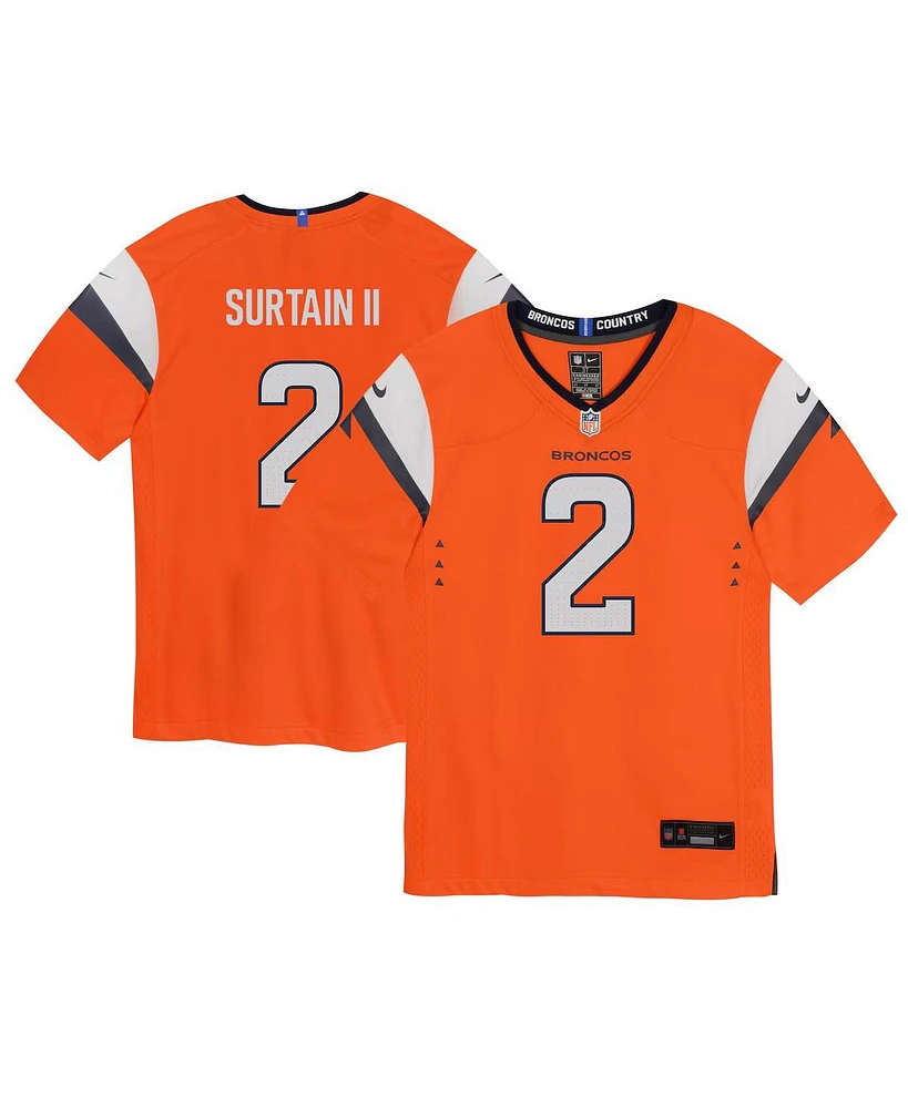 Nike Preschool Patrick Surtain Ii Orange Denver Broncos Game Jersey