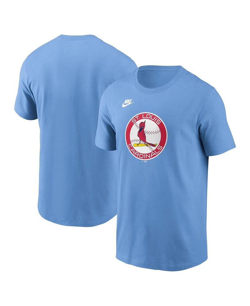 Nike Men's Light Blue St. Louis Cardinals Cooperstown Collection Team Logo T-Shirt