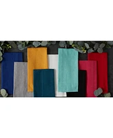 Design Imports Cotton Kitchen Collection Dishtowel Set, 18x26", Assorted Blues, 6 Piece