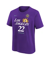 Nike Big Boys and Girls Cameron Brink Purple Los Angeles Sparks 2024 Wnba Draft Name Number T-Shirt