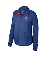 Colosseum Women's Royal Kansas Jayhawks Cressida Raglan Half-Snap Top