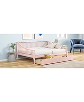 Simplie Fun Full Size Daybed With Two Storage Drawers And Support Legs, White