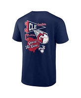 Fanatics Men's Navy Cleveland Guardians Split Zone T-Shirt