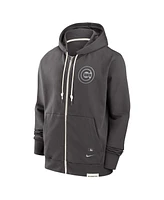 Nike Men's Charcoal Chicago Cubs Authentic Collection Travel Player Performance Full-Zip Hoodie