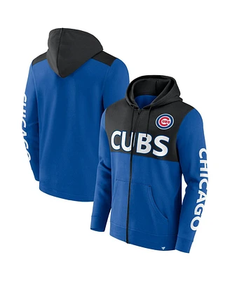 Fanatics Men's Royal/Black Chicago Cubs Ace Hoodie Full-Zip Sweatshirt