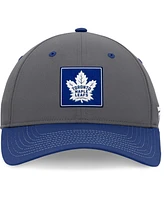 Fanatics Men's Gray/Blue Toronto Maple Leafs 2024 Stanley Cup Playoffs Locker Room Adjustable Hat