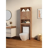 Streamdale Furniture Home Bathroom Shelf Over-The-Toilet, Bathroom Spacesaver, Bathroom, Toilet Storage Cabinet, Wood