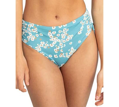 Roxy Juniors' Beach Classics Floral-Print Tie-Side Bikini Bottom