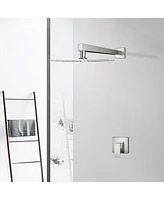 Streamdale Furniture Wall Mounted Shower Faucet In Brushed Nickel (Valve Included