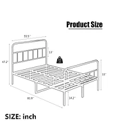 Streamdale Furniture Metal Platform Bed Frame With Headboard, Sturdy Metal Frame, No Box Spring Needed(Full)