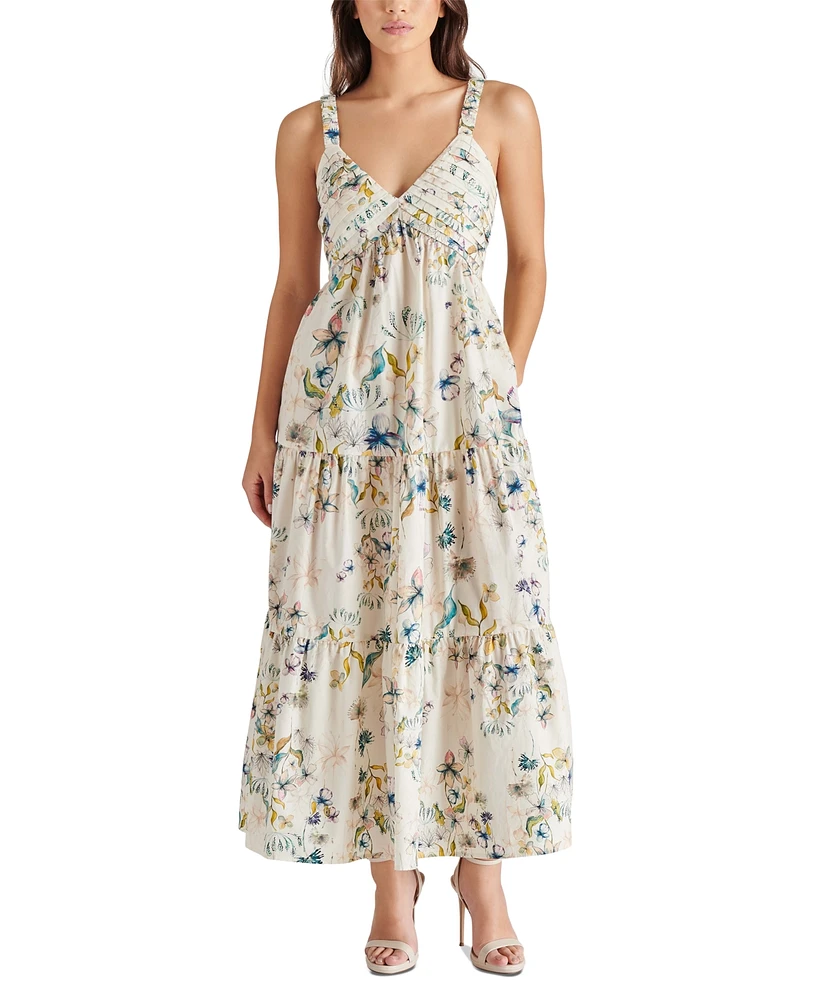 Steve Madden Women's Eliora Floral-Print Tiered Maxi Dress