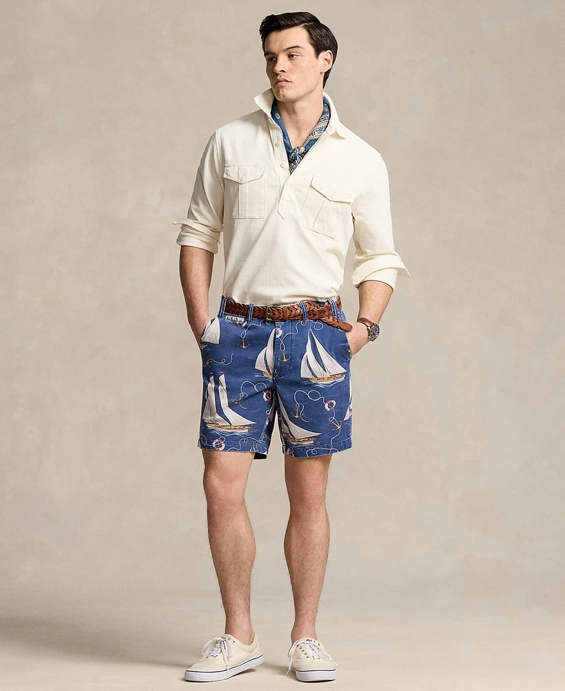 Polo Ralph Lauren Men's 8-Inch Straight-Fit Sailboat Twill Shorts