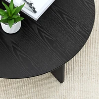 36" Round Coffee Table, Wooden Coffee Tables For Living Room Reception Room