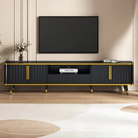 85" Tv Stand with Open Storage, Cabinets & Drawers