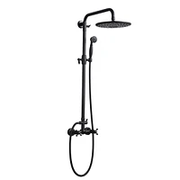 Streamdale Furniture Matte Black Dual Shower Combo System