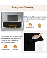 High Gloss Electric Fireplace Tv Stand