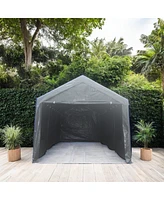 10x20FT Heavy Duty Canopy Carport Outdoor Portable Garage Grey
