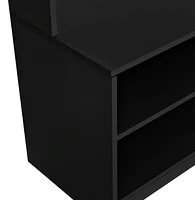 Black Hall Tree with Shoe Bench and Coat Rack