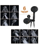 Streamdale Furniture 6 Function Rain Shower Head with Handheld - Valve Included