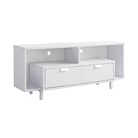 Simplie Fun Tv Stand White for Home or Office Use
