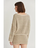Crescent Women's Charli Two Tone Sweater Top