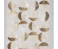 Aurelian Emblem Natural Capiz With Gold Foil 2-Piece Shadowbox Wall Decor Set