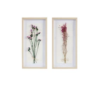 Avant Garden Dried Flower 2-Piece Shadow Box Wall Decor Set