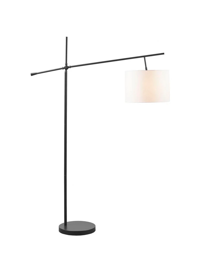 Simplie Fun Keller Adjustable Arched Floor Lamp With Drum Shade