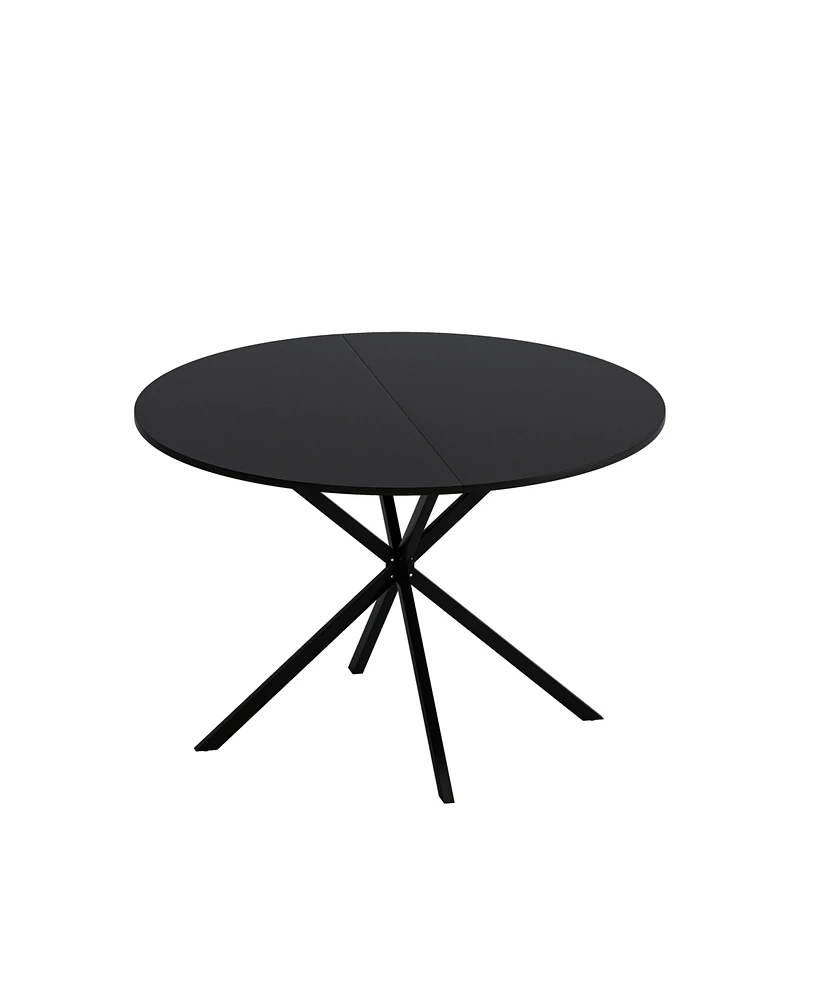 Simplie Fun 47.24" Modern Cross Leg Round Dining Table