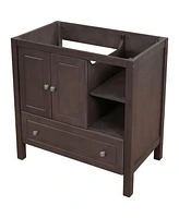 Simplie Fun 30 Bathroom Vanity Base Only, Solid Wood Frame, Bathroom Storage Cabinet With Doors And Draw