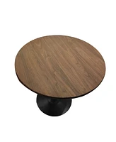 Streamdale Furniture 31.5" Walnut Dining Table with Pedestal Base