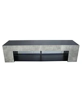 Simplie Fun Modern Low Profile Tv Stand with Led Lights