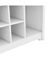 Streamdale Furniture Modern White Hall Tree with Storage Space