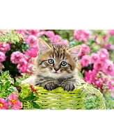 Castorland Kitten in Flower Garden 500 Piece Jigsaw Puzzle