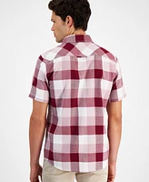 Sun + Stone Men's Burke Regular-Fit Check Button-Down Shirt, Created for Macy's