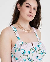 On 34th Women's Printed Empire-Waist Midi Dress, Created for Macy's