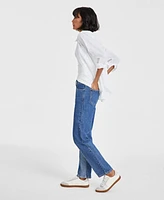 On 34th Women's Two-Tone Straight-Leg Jeans, Created for Macy's