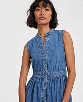 On 34th Women's Denim Tiered Midi Dress, Created for Macy's