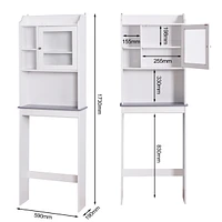 Modern Over The Toilet Space Saver Organization Wood Storage Cabinet For Home, Bathroom