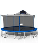 Streamdale Furniture 16FT Trampoline(Blue) With Board, Metal