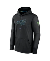 Nike Men's Black Tampa Bay Rays 2024 City Connect Authentic Collection Practice Performance Pullover Hoodie