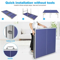Portable 6FT Table Tennis Set with Paddles & Balls